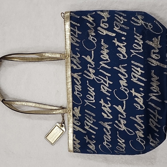 Coach Womens Poppy Ltd Edition New York Shoulder Bag Preowned - Picture 5 of 11